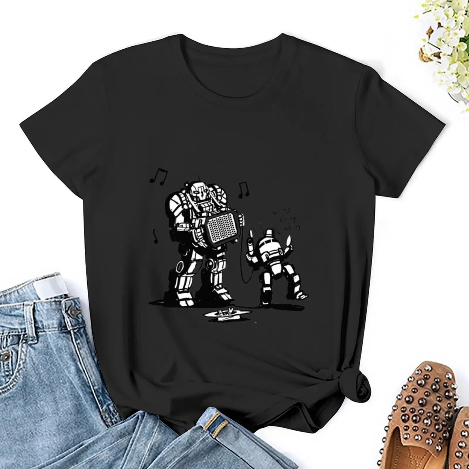 Футболка Battletech-The Dancing Urbanmech одежда в стиле хиппи винтажная рубашка с животным