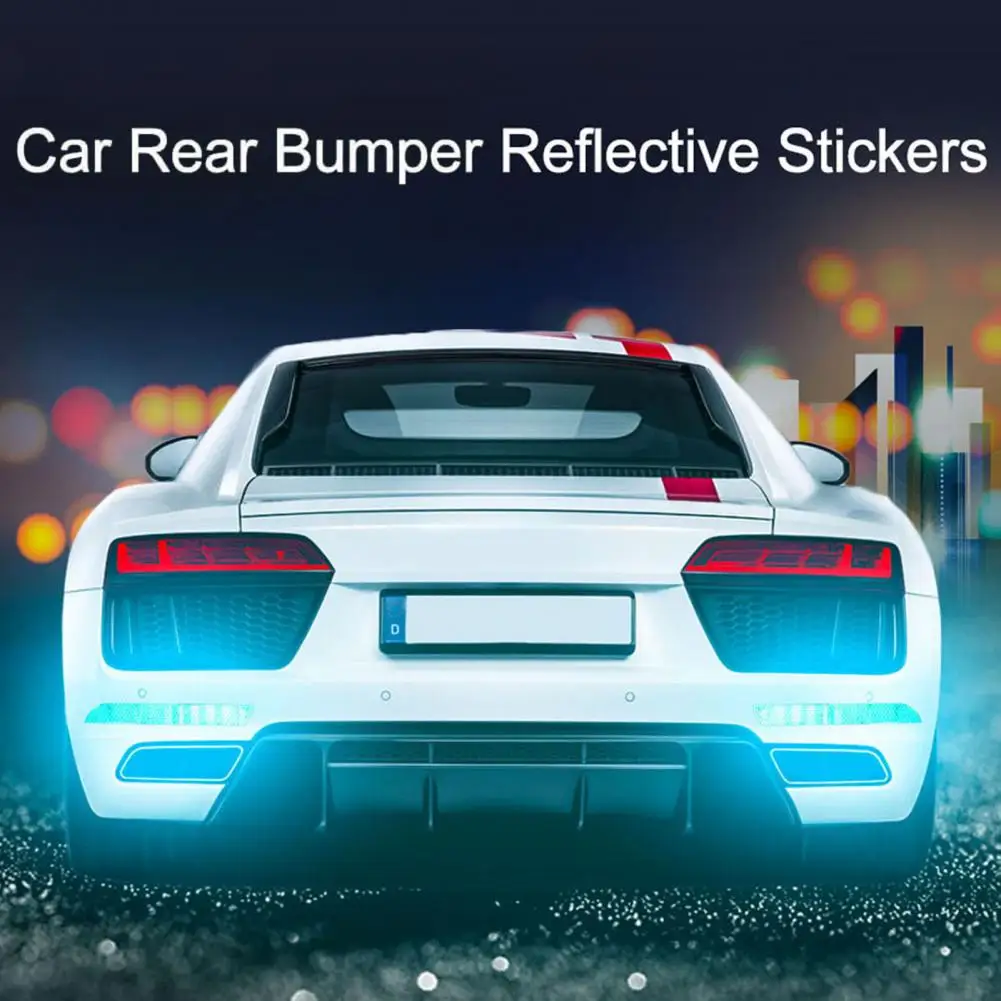 

1 Pair High Brightness Anti-collision Car Decoration Car Exterior Body Reflective Sticker Car Warning Sticker for Car