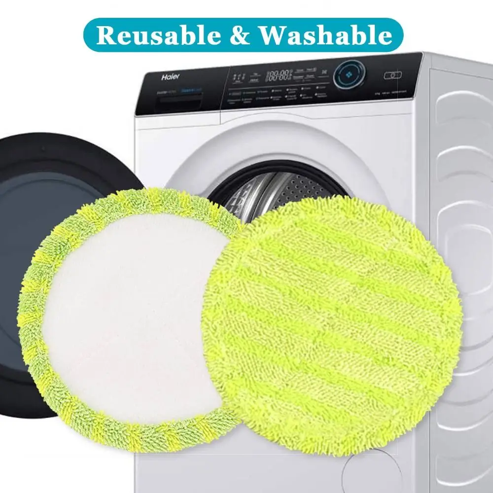 

Hemming Absorbent Mop Pads Circular Microfibre Pads Floating Mop Pads Mop Cleaning Cloth Electric Mop Replacement Cloth