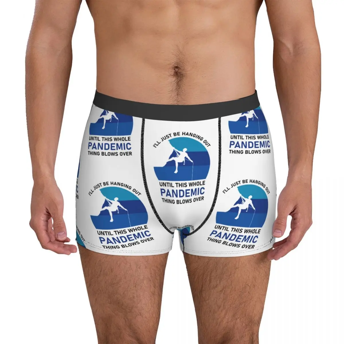 

Hanging Out Climbing Underwear Sport Males Panties Printing Plain Boxershorts High Quality Boxer Brief Plus Size