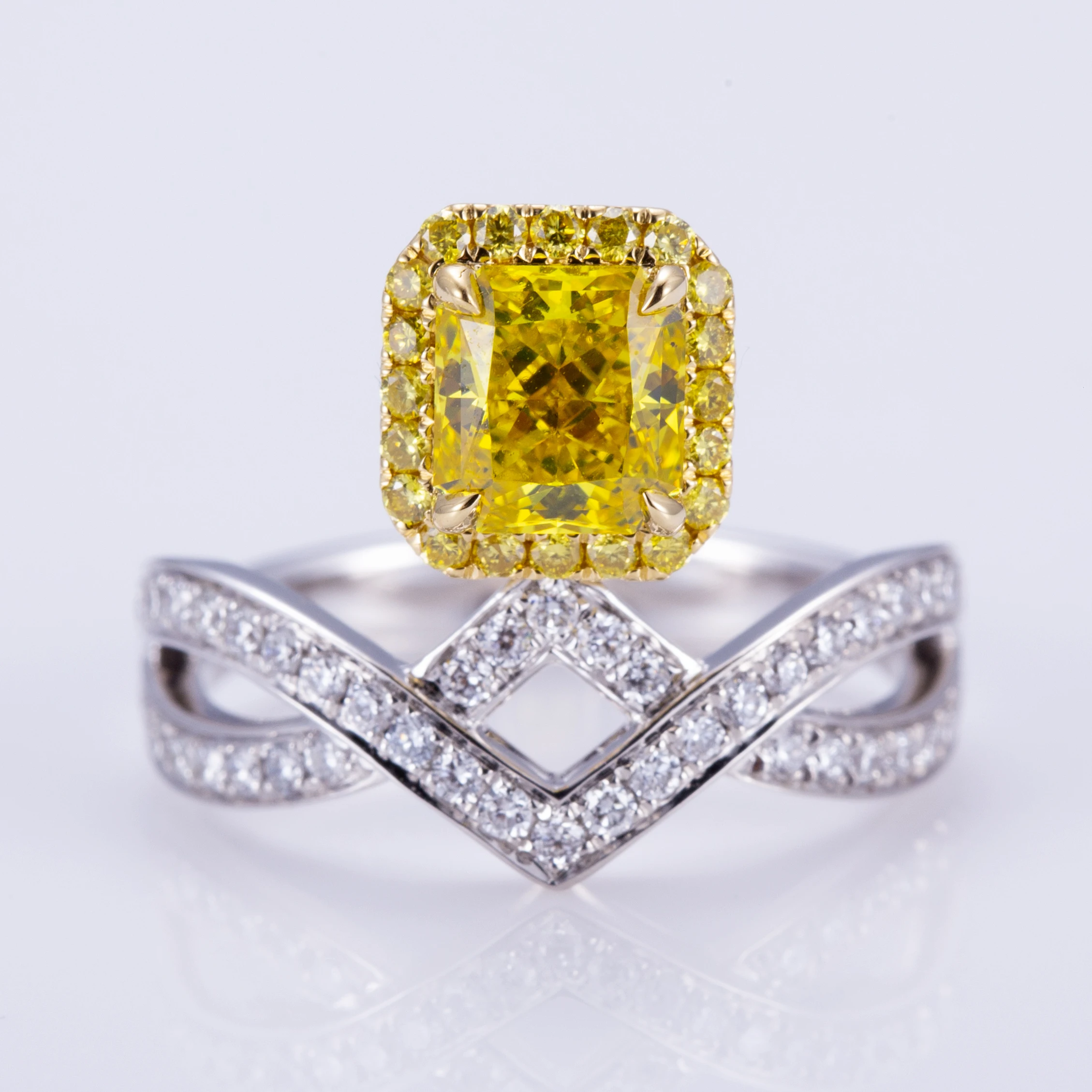 Ювелирные изделия Месси 18-каратное золото желтый цвет выращенные в лаборатории