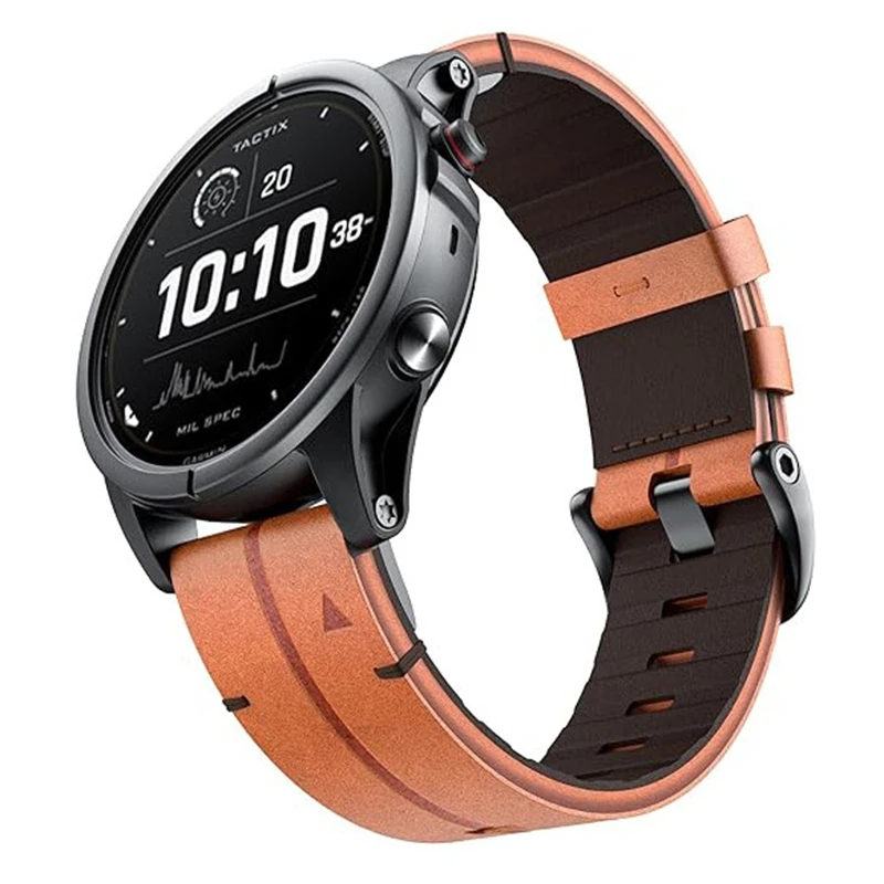Ремешок Quickfit 26 мм 22 для Garmin Fenix 8 Epix Pro 51 47 Tactix 7 7X Enduro 3 часов из натуральной кожи