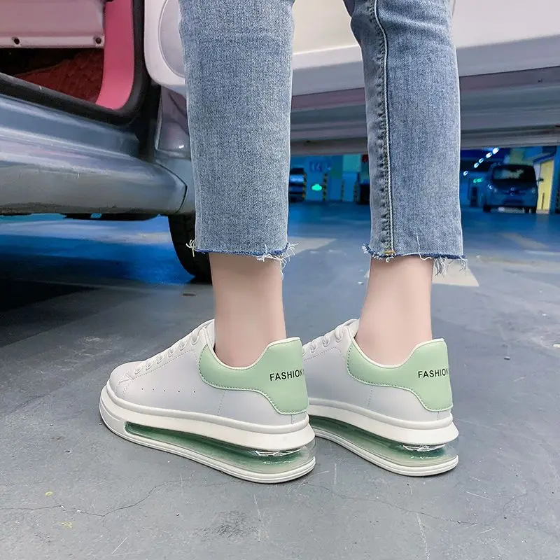 

Casual Thick Bottom Sneaker Sports Shoes for Women 2022 Gym Spring Women's Basketball Shoe Autumn Running Fashion Chunky Green