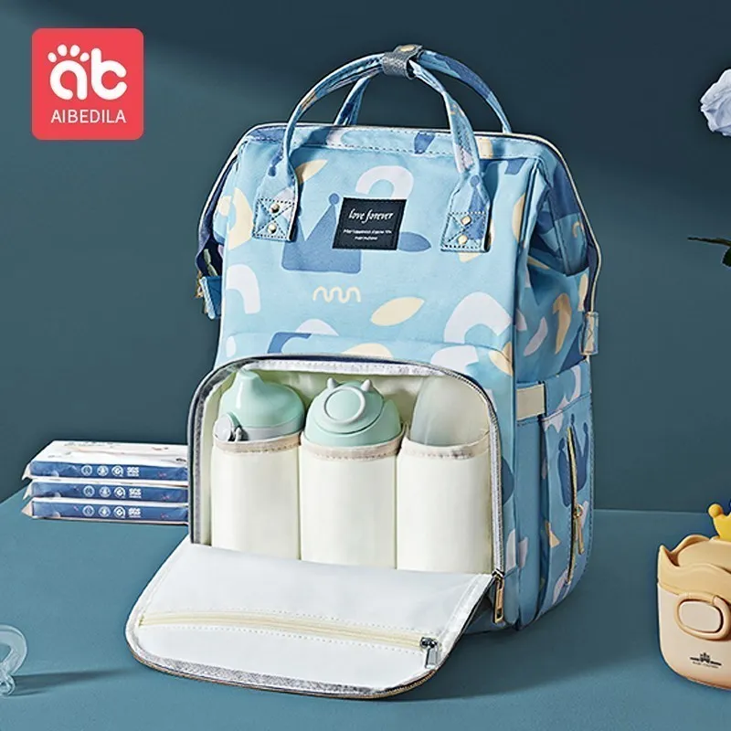 

AIBEDILA Waterproof Mummy Bag for Mommy Backpack Large Capacity Fashionable Travel Maternal Boy Backpack Babies Backpacks AB353