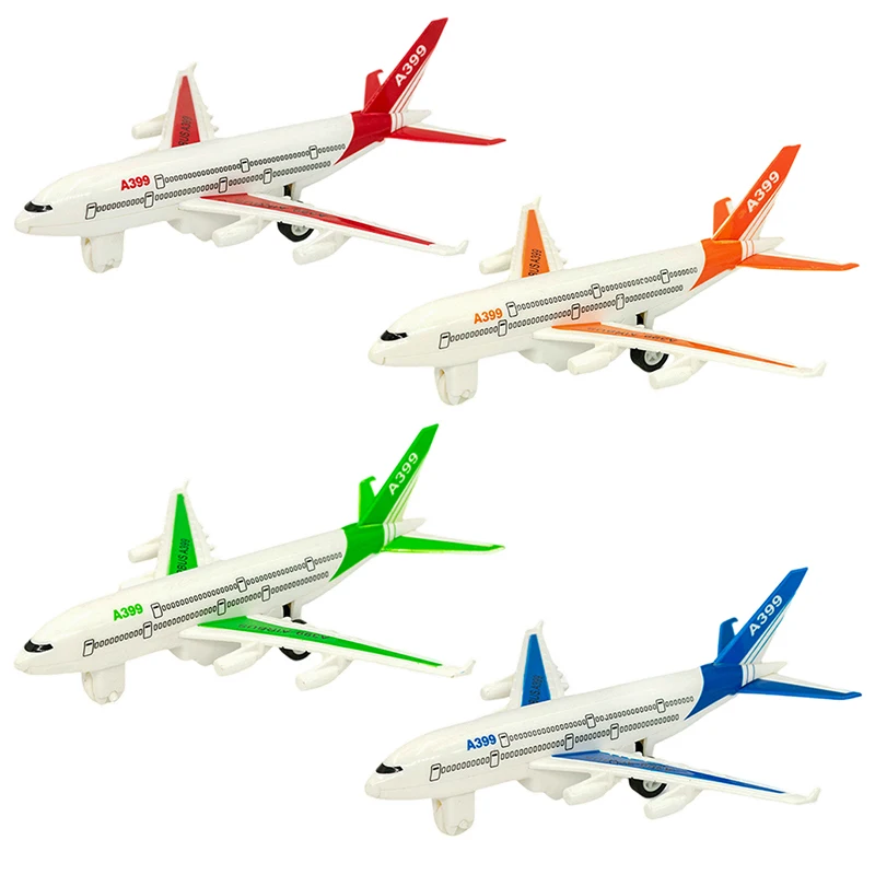 

1pc Hot Sale Air Bus Model Kids Children Fashing Airliner Passenger Plane Toy Passenger Model Random color
