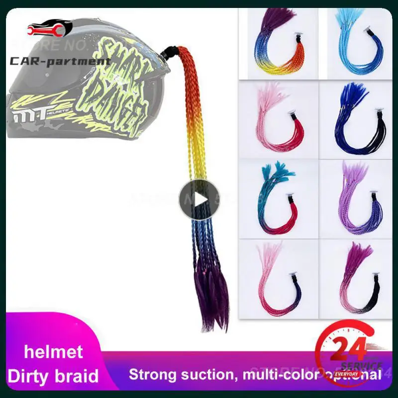 

1PCS Motorcycle Helmet Decor Braided Dreadlock Gradient Hair Rapper Punk Cool Sticker For Men Women Motorcycle Helmets