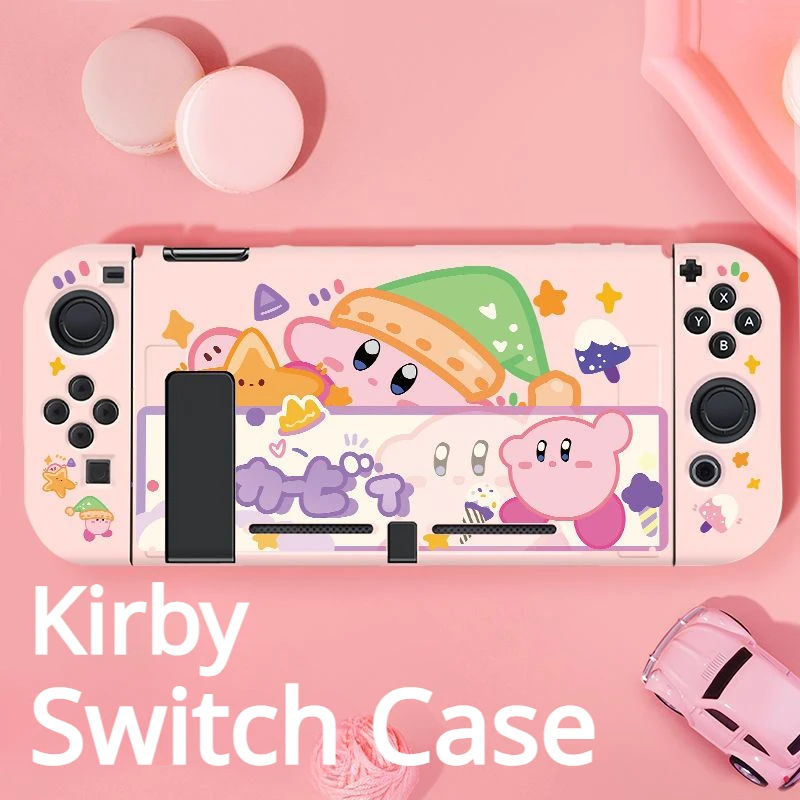 

Kawaii Kirby Anime Switch Case Cute Cartoon Nintendo Game Consoles Soft Silicone Case OLED NS Original Switch Accessories