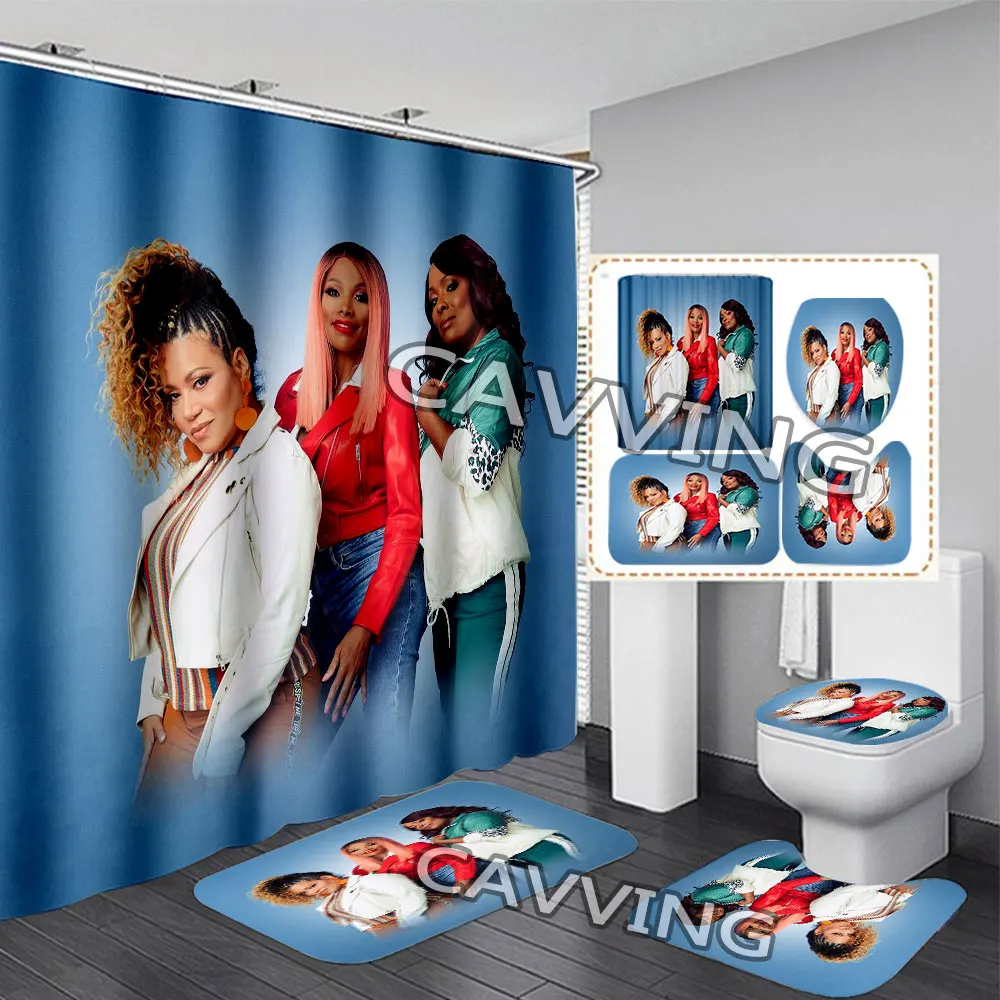

Salt N Pepa 3D Shower Curtains Waterproof Bathroom Curtain Anti-slip Bath Mat Set Toilet Rugs Carpet Home Decor