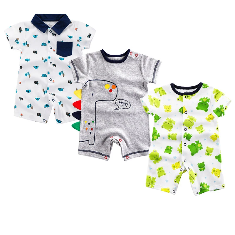 Детский комбинезон с коротким рукавом на Возраст 3-6-9-12-18 месяцев | Детская одежда