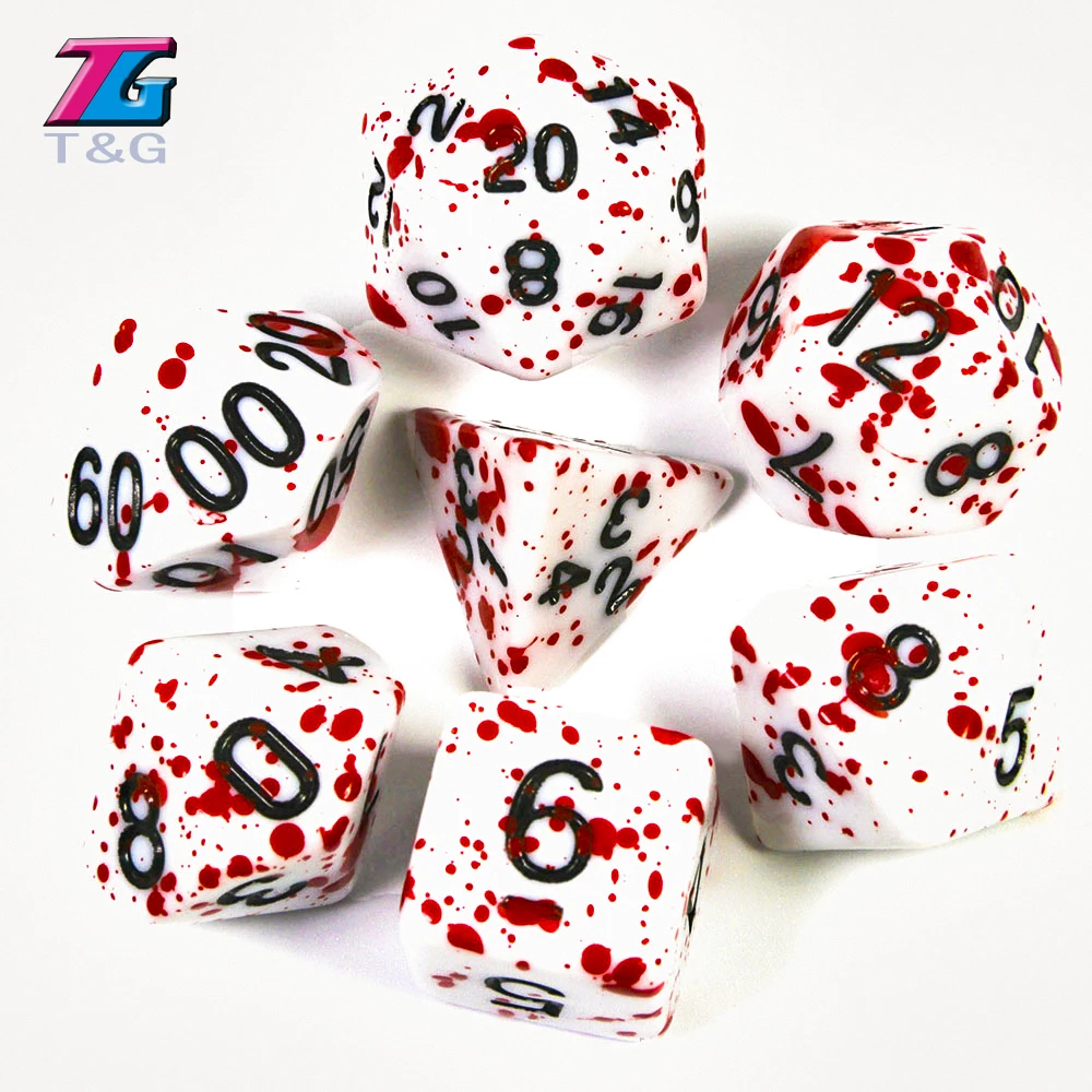 

Polyhedral Dice TRPG DNDGame Games 7Pcs/Set D4 D6 D8 D10 D12 D20 Multi Sides for Board Game