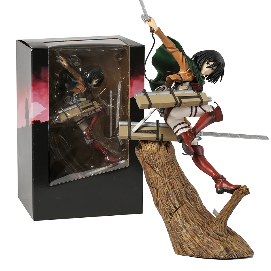 Attack on Titan Mikasa Levi Ackerman Renewal Package Ver. GK Statue PVC Collection Figurine Toy Model