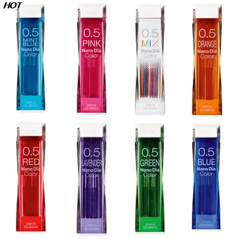 

Hot! 0.5mm Colored Mechanical Pencil Special Leads PaintingMechanical Pencil Refills School Stationery Office Supplies