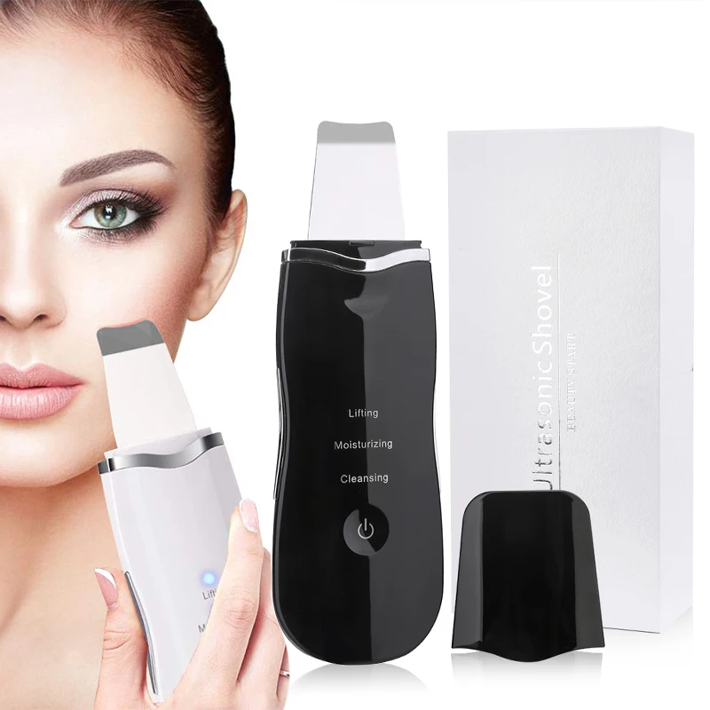 Ультразвуковой скребок для кожи вибрирующий шпатель лица удаления черных точек