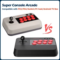 Retro Super X Arcade Box Game Console Stick 8 In 1 Wired Game JoystickTURBO Rocker Fighting Controller for PS3/PC/Android TV Box