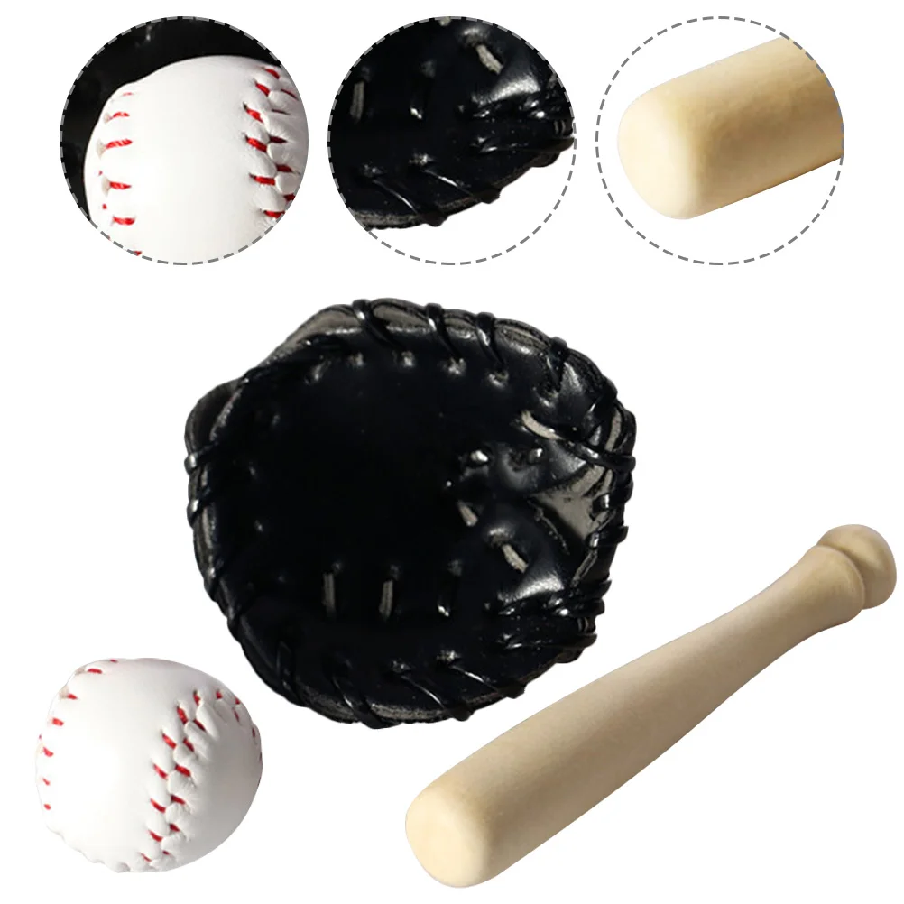 

Baseball Model Mini House Miniature Sports Toys Kids Pretend DIY Key Chains Materials Kit Decorative Supply