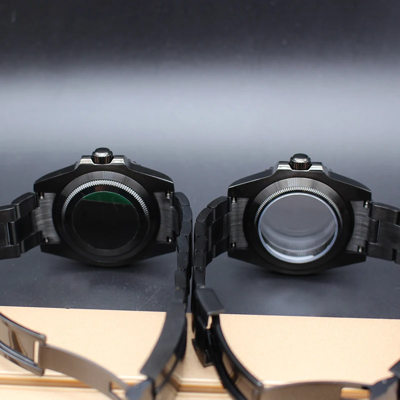 Black 40mm Watches Case Stainless Steel Watchband Mod Parts For Submariner NH35 NH36 Miyota 8215 Eta 2824 Movement 28.5mm Dial