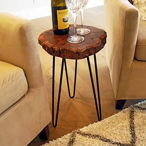 

Shape Natural Wood Stump Rustic Surface End Table