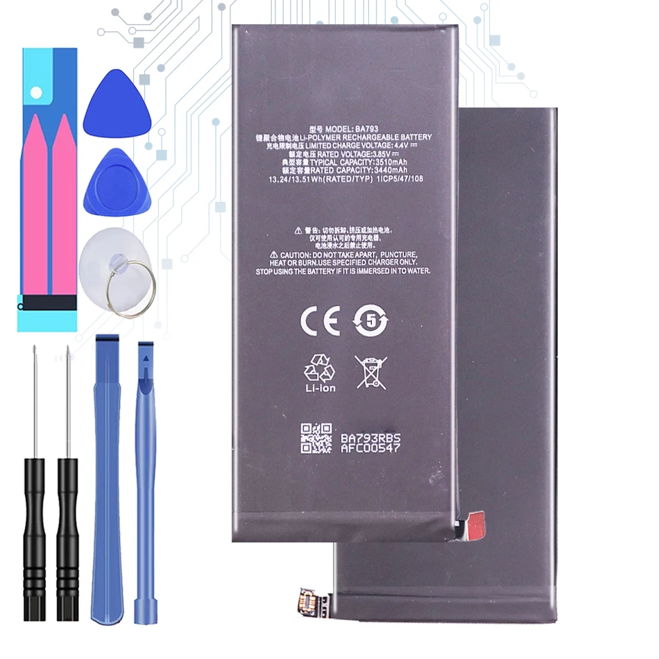 

For Meizu High Quality Battery BA793 3510mAh New Production Battery For Meizu Pro 7 Plus Pro7 Plus 7Plus M793Q M793M M79