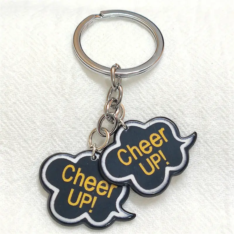 

Cheer Up Keychain Cheerleader Cheerleading Keyring Charm Creative Women Man DIY Jewelry Accessories Pendant Gifts