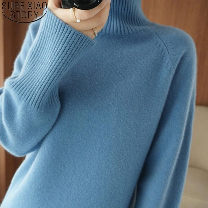 

Elegant Women Pullovers 2023 Autumn Soft Knitted Tops Basic Knitwear Y2K Clothes Cashmere Sweater Loose Warm Female Jumper 22831