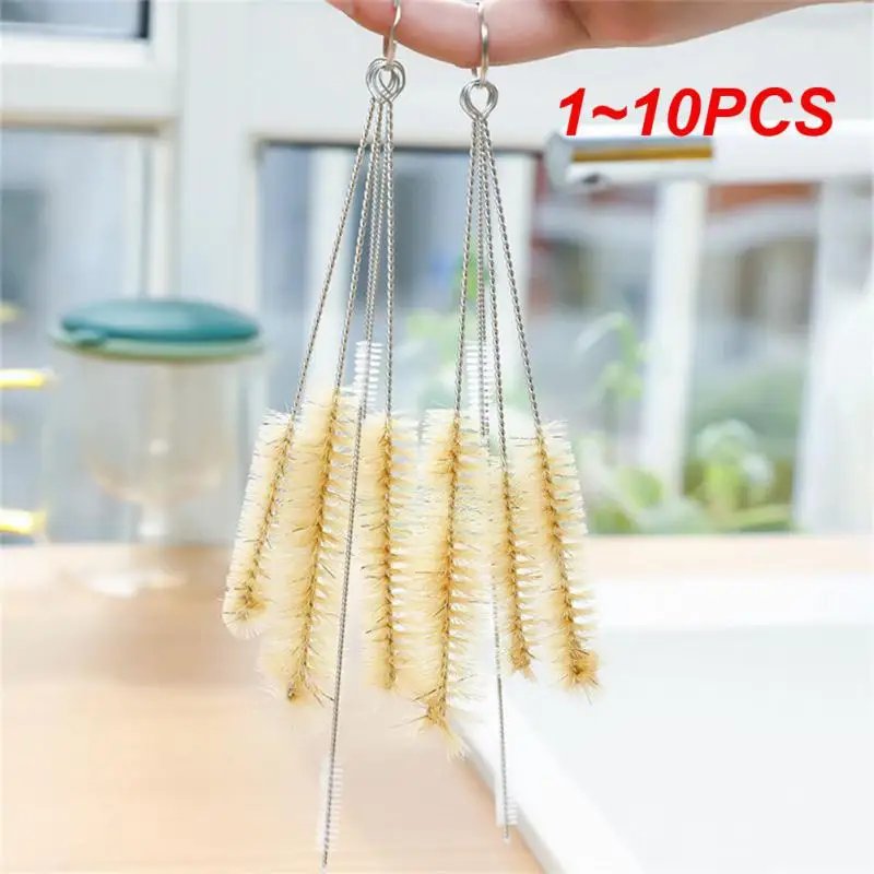 

1~10PCS Teapot Brush Mini Spout Straw Brush Hard Bristles Small Crevice Kitchen Wash Cup Pot Mouth Cleaning Brushes