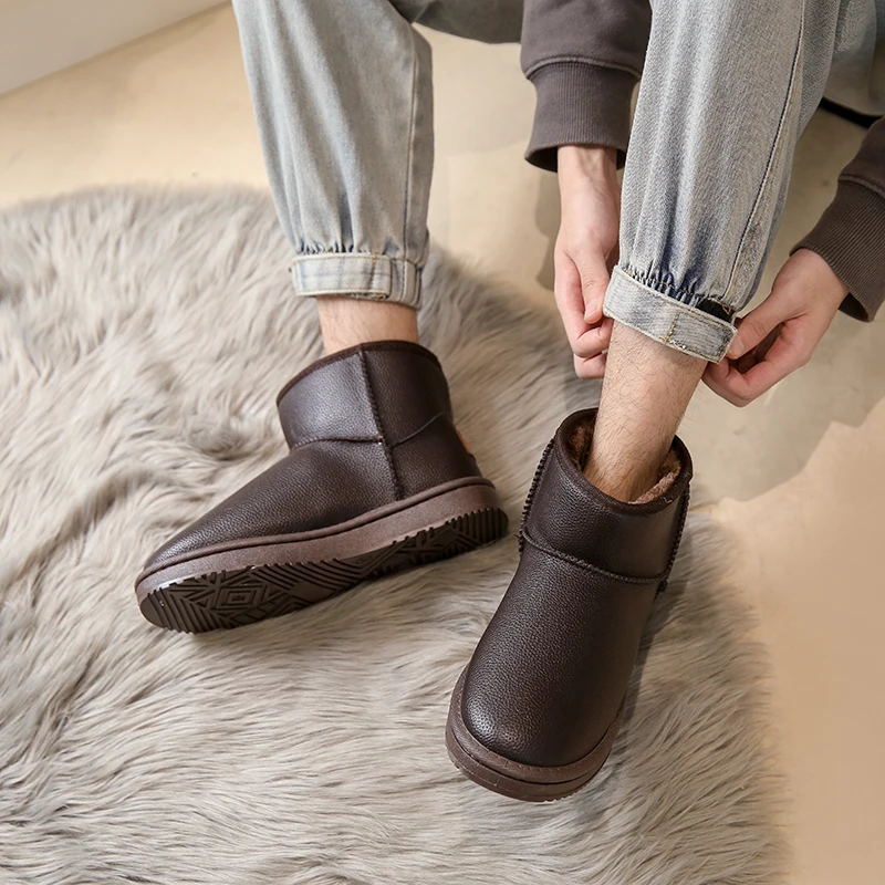 Snow Boots Women's Short-tube Thickened Cotton Shoes Non-slip Winter New Set Foot Student Women's Shoes 2022 Warm Nude Boots