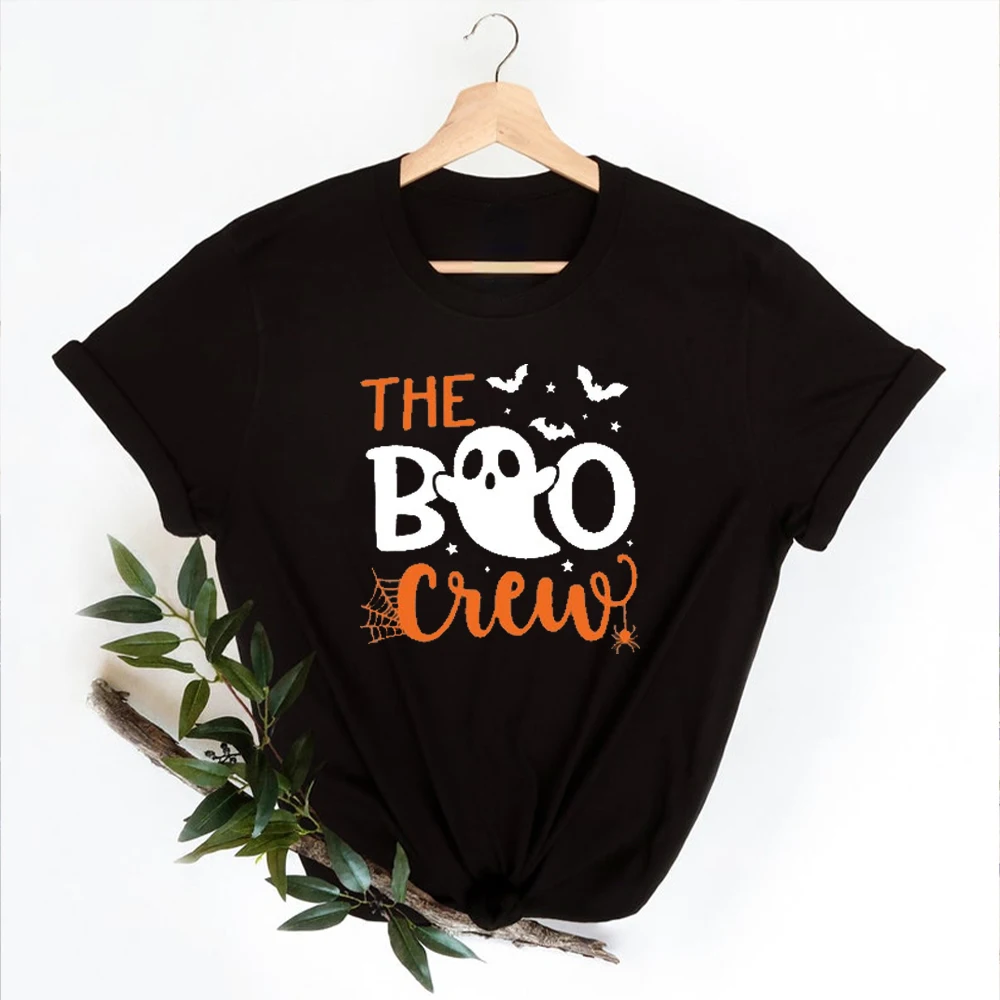 Рубашки с надписью The Boo Crew оригинальные рубашки для Хэллоуина семейные парные