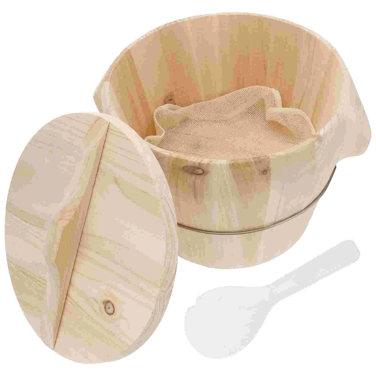 

Steamer Rice Bucket Rice Bucket Wood Cooking Steamer Steamed Rice Wooden for Home Kitchen Log Color