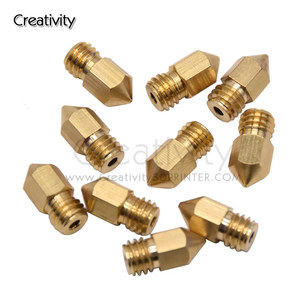 Free shipping 100PC 3D Printer Nozzles MK8 Extruder Nozzle Print Head 1.75mm for 3D Printer Anet A8 Makerbot MK8 CR-10 Ender3 loading=lazy