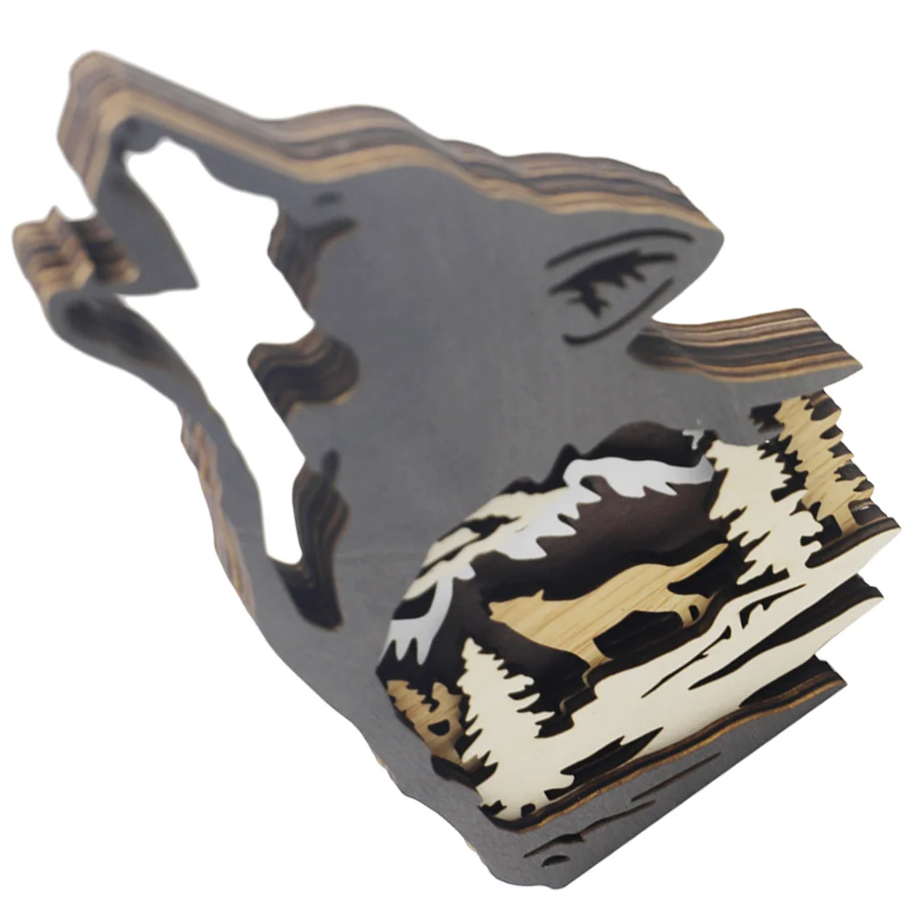 Тотем волка украшения деревянный декор декоративная статуя украшение