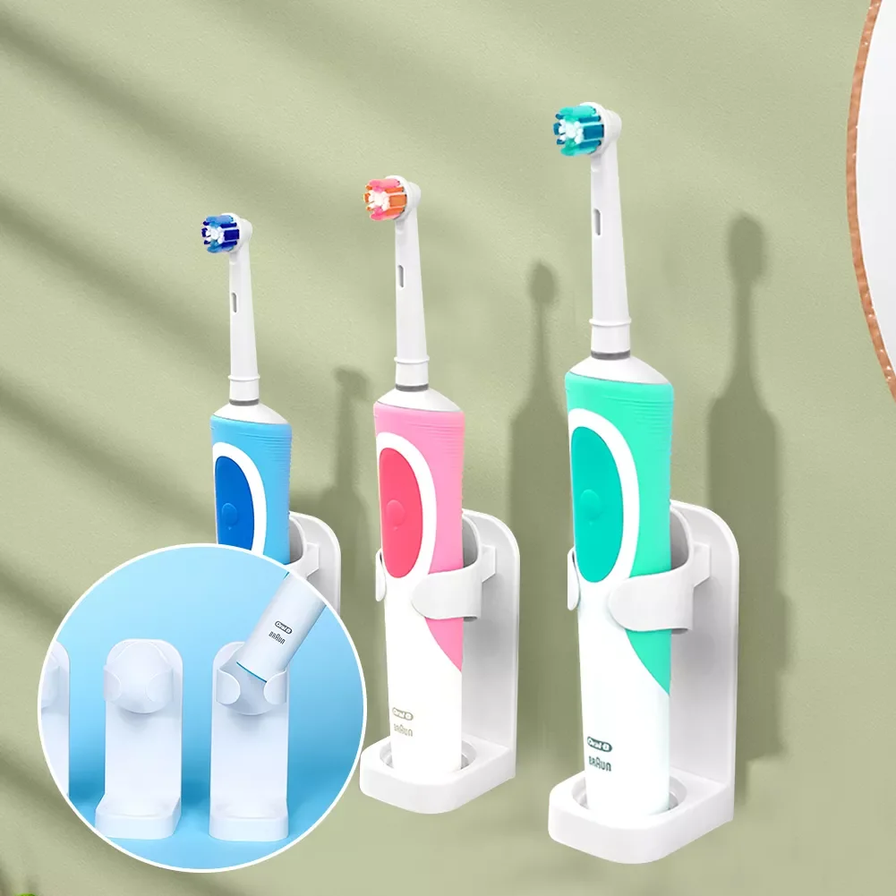 

Toothbrush Stand Rack Bathroom Organizer Toothbrush Holder Wall-Mounted Holder Space Saving Bathroom Accessories 2022