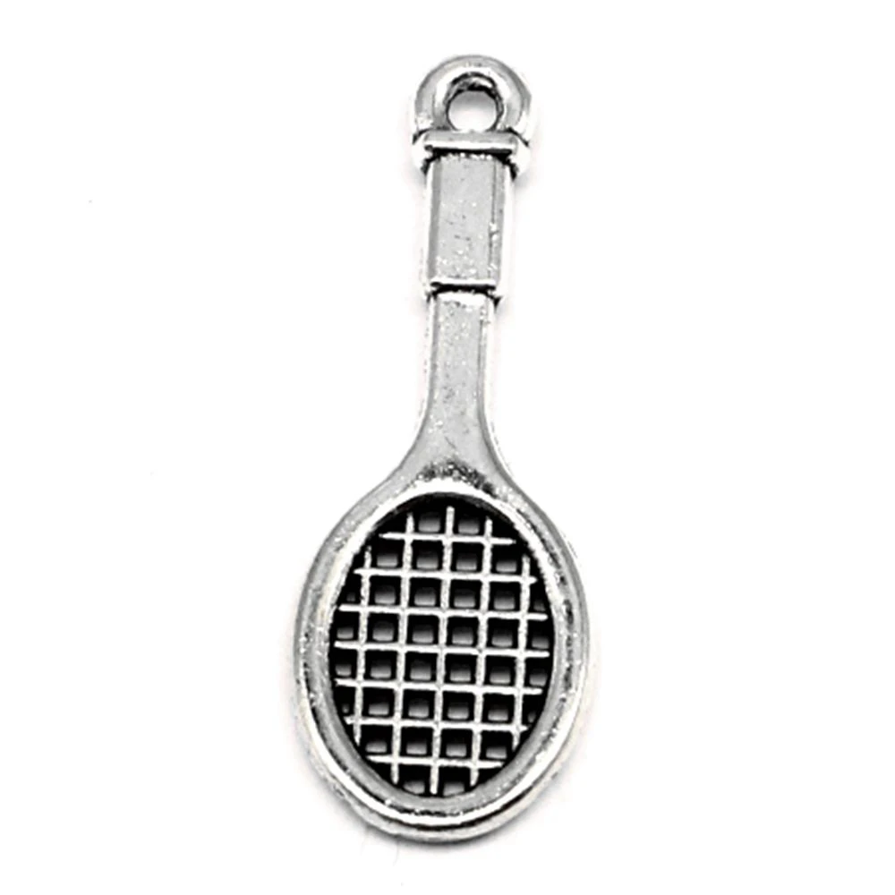 

Подвески для бадминтона 10 шт. 10x29 мм-ракетки, лучший подарок для изготовления ювелирных изделий