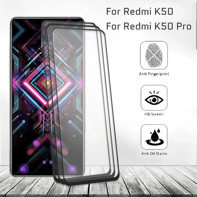 

Закаленное стекло для Xiaomi Redmi K50 защита для экрана телефона с отпечатком пальца водонепроницаемая Защитная пленка для Redmi K50 Pro