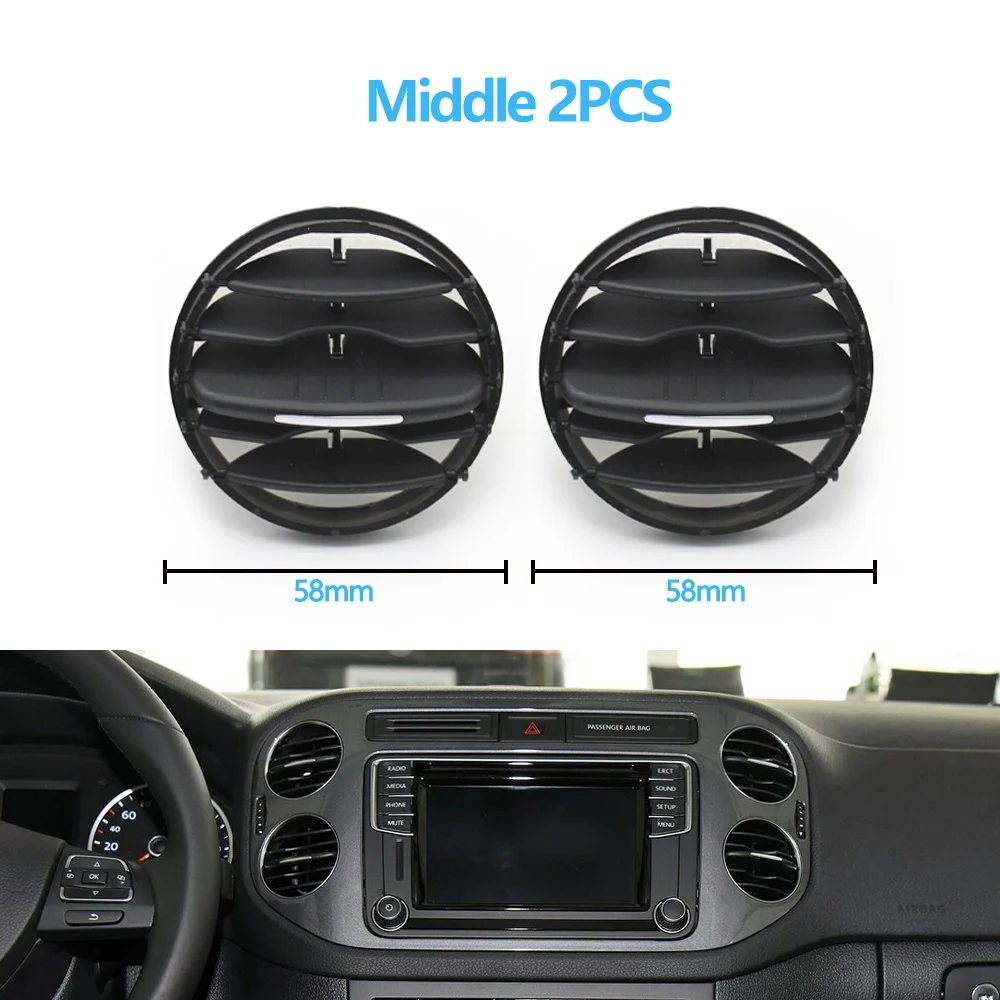 

1/2 шт. автомобильный передний и задний кондиционер, Вентиляционная решетка, Крышка вентиляционного отверстия для VW Volkswagen Tiguan 2010 2011 2012 2013 2014-2017