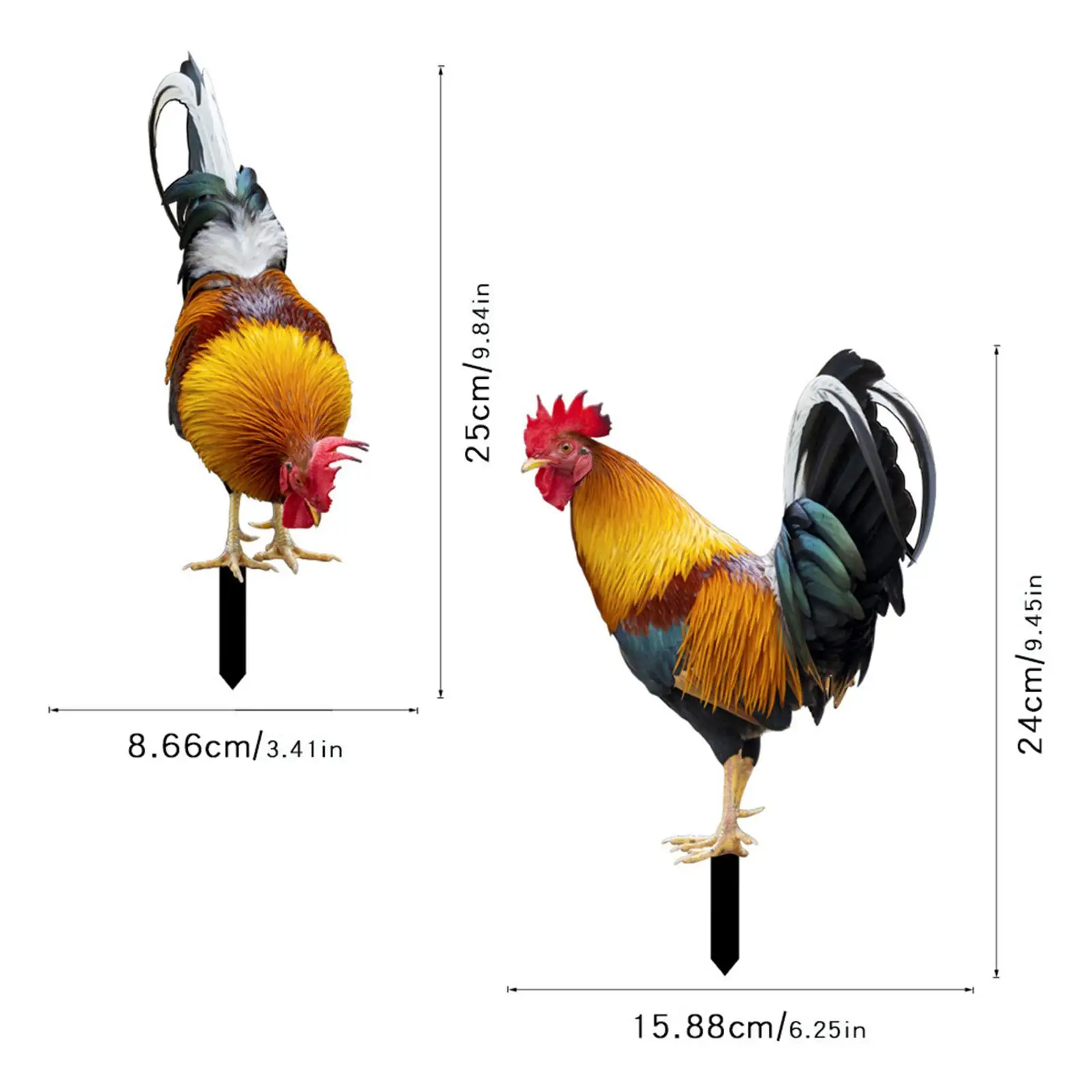 Статуя куриного животного колья статуя курицы акриловые фигурки куриные