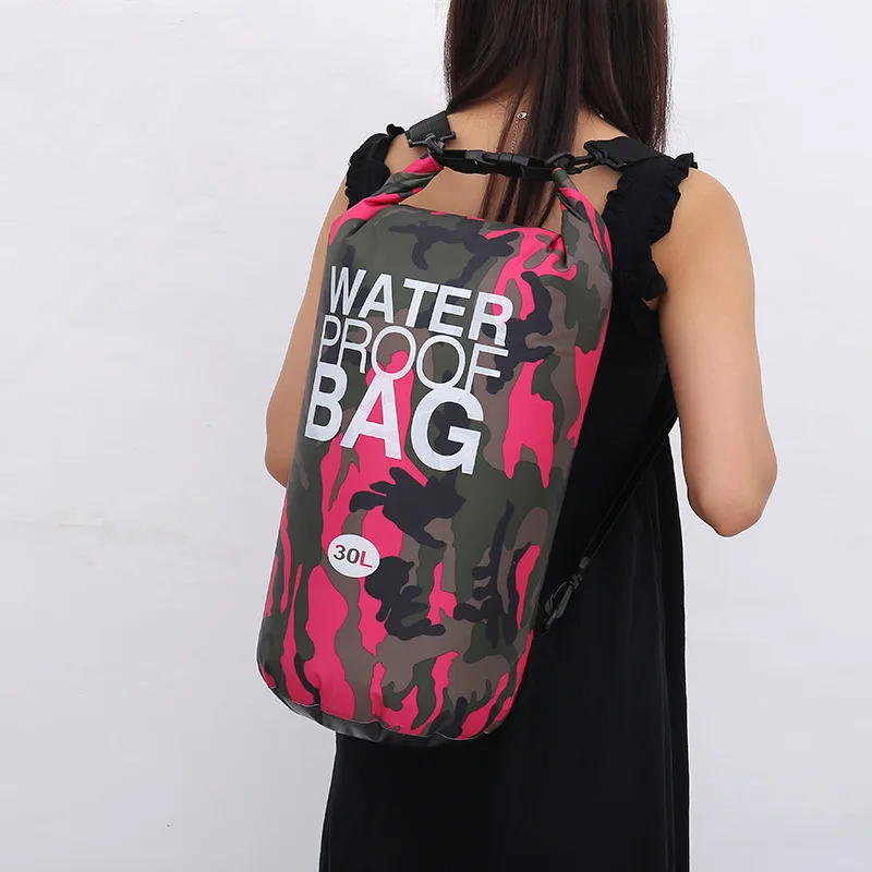 2L-30L Waterproof Dry Bag Camouflage Pond Backpack Dry Sack PVC Swimming Bag for River Trekking Osah Drypack Bolsa Impermeable