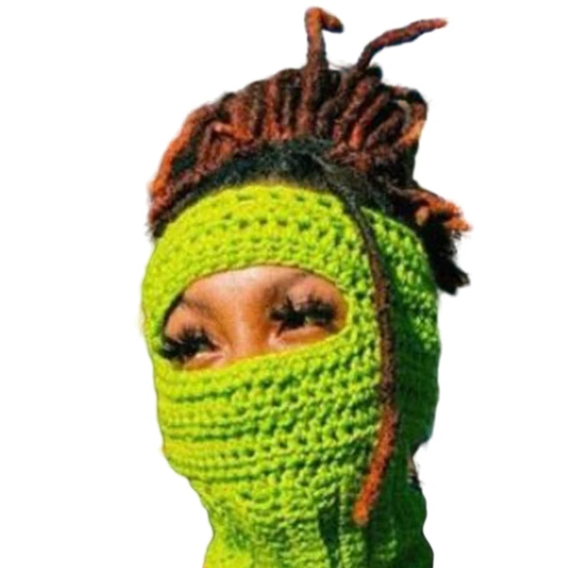 Вязаная ветрозащитная Балаклава для взрослых милая студенческая шапка