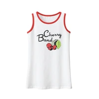 dress girl summer cherry sleeveless clothing tops for kids toddlers