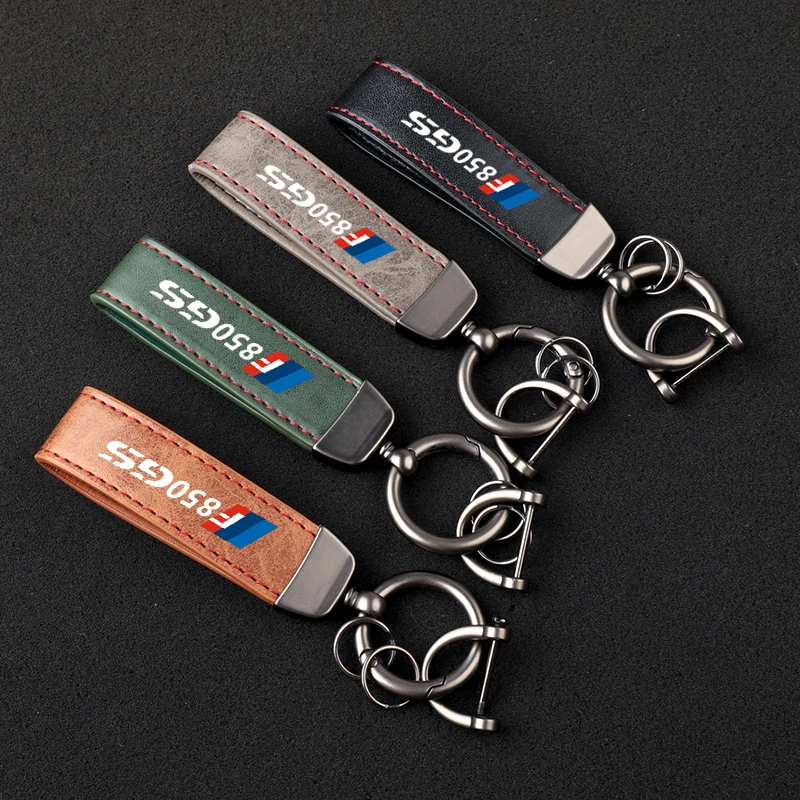 

Premium material leather motorcycle key ring chain for BMW GS F850GS F 850 F850 GS F 850GS with logo car Accessories
