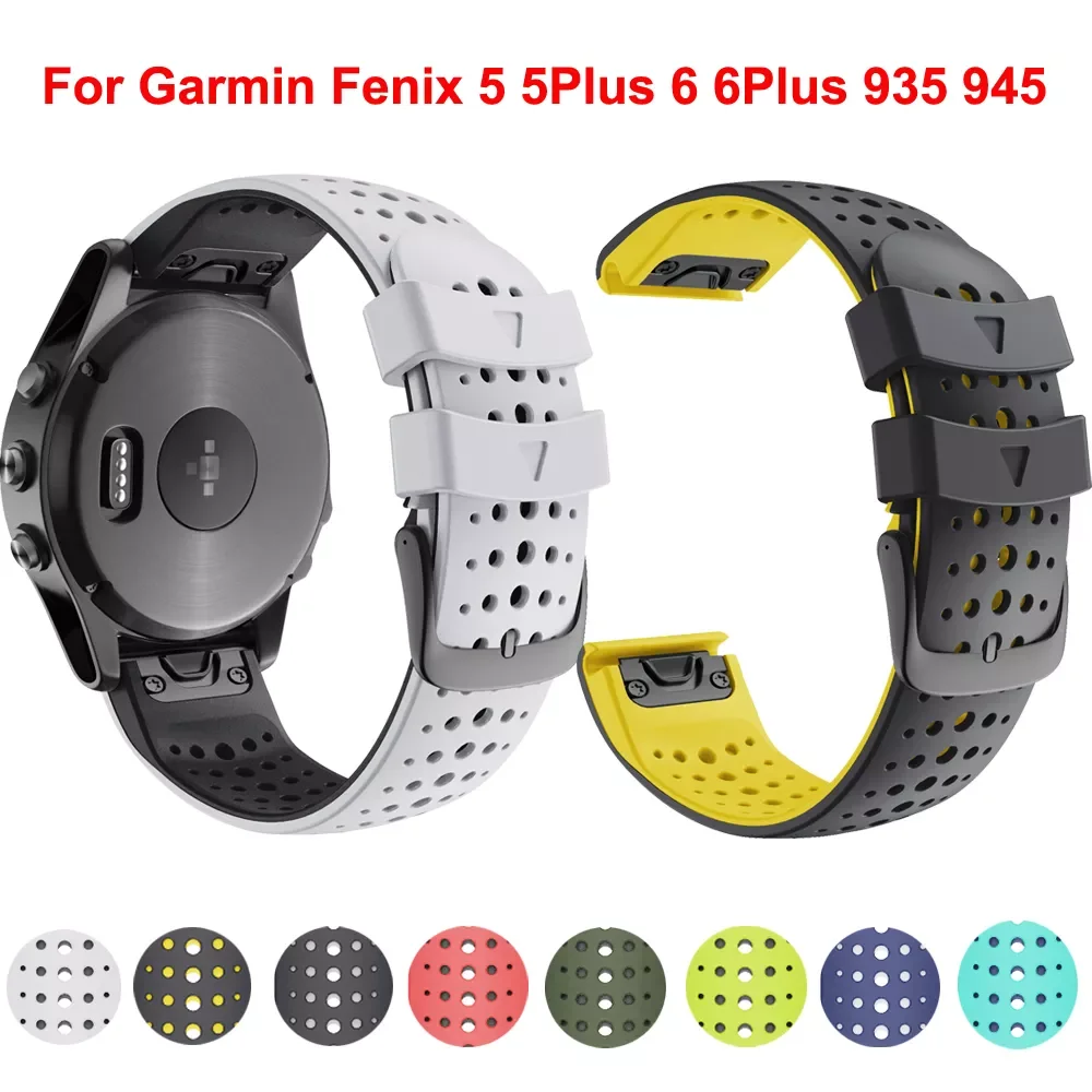 

22 26mm WatchBand Quick Release Strap For Garmin Fenix 6X Pro 5X/5Plus/6/6Pro silicone Bracelet easyFit Replacement correa