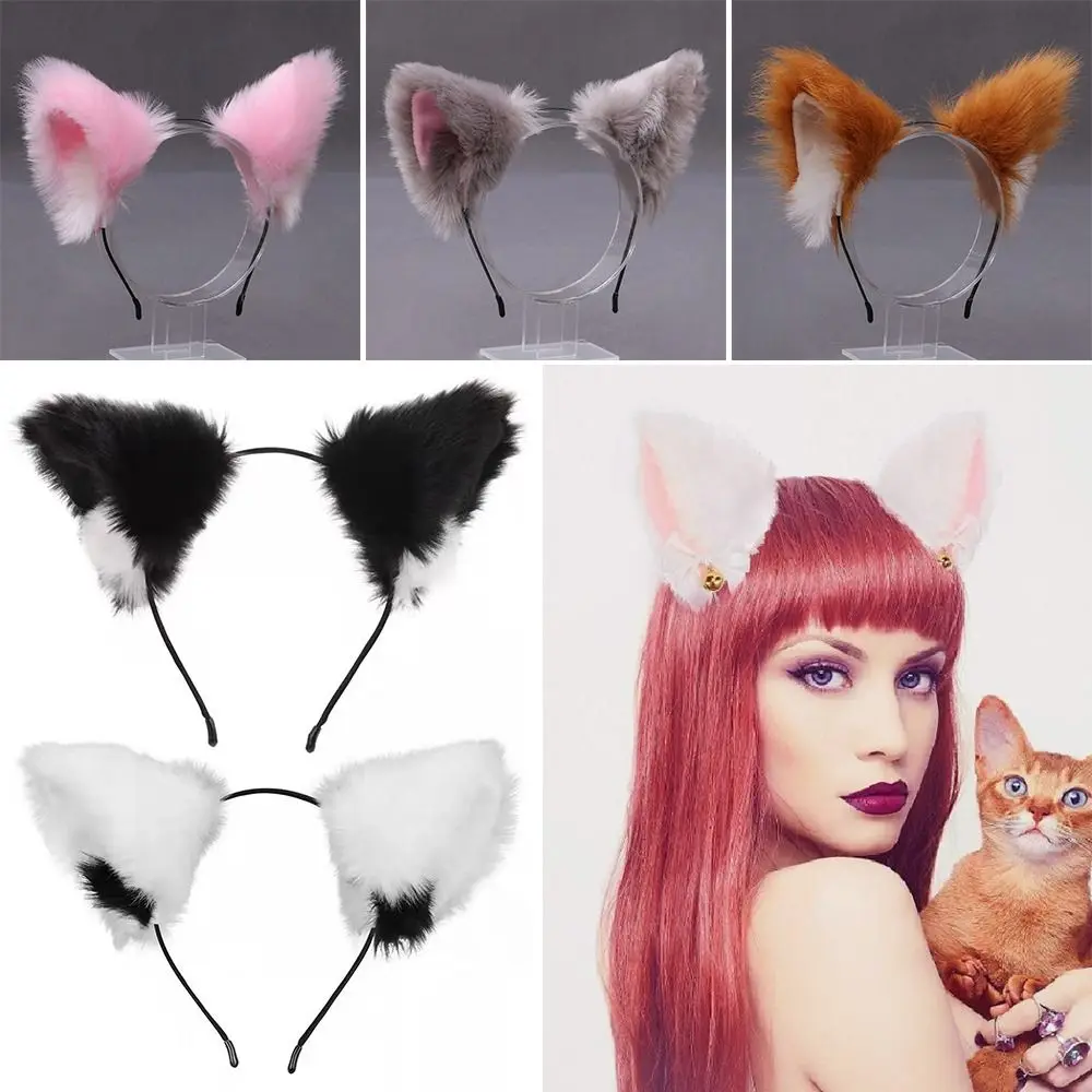 

Cat Ear Hair Hoops Fox Hair Accessories Fashion Headbands for Girls Party Plush Cosplay