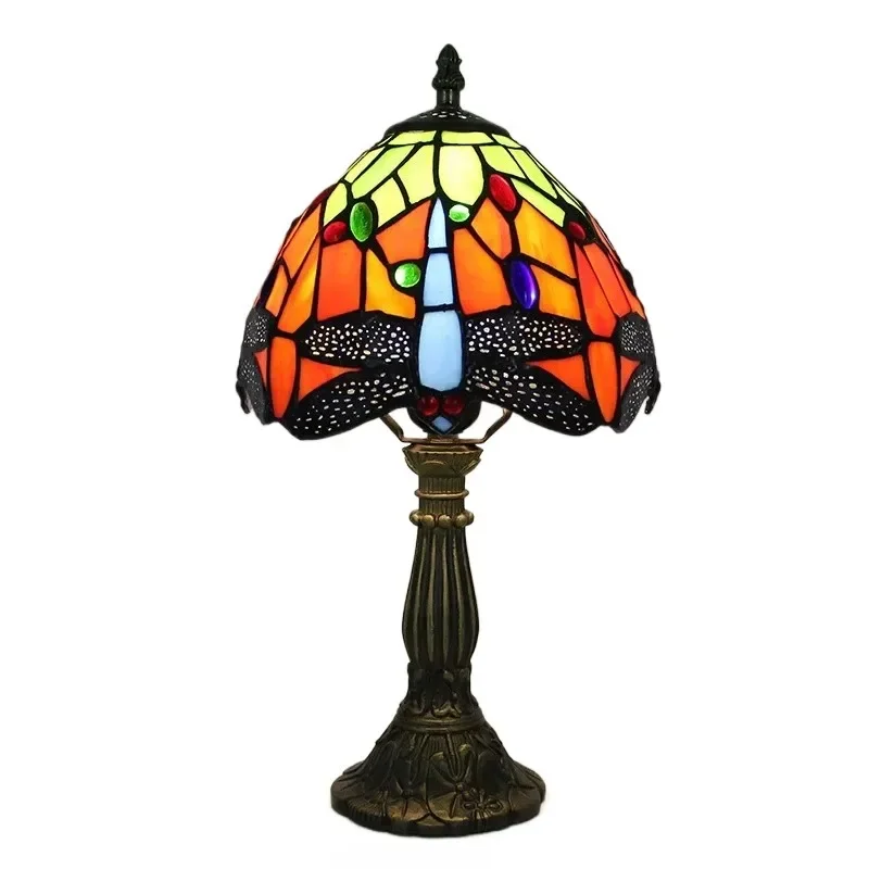 8-дюймовая американская ретро промышленная лампа с цветком Тиффани витраж ручной