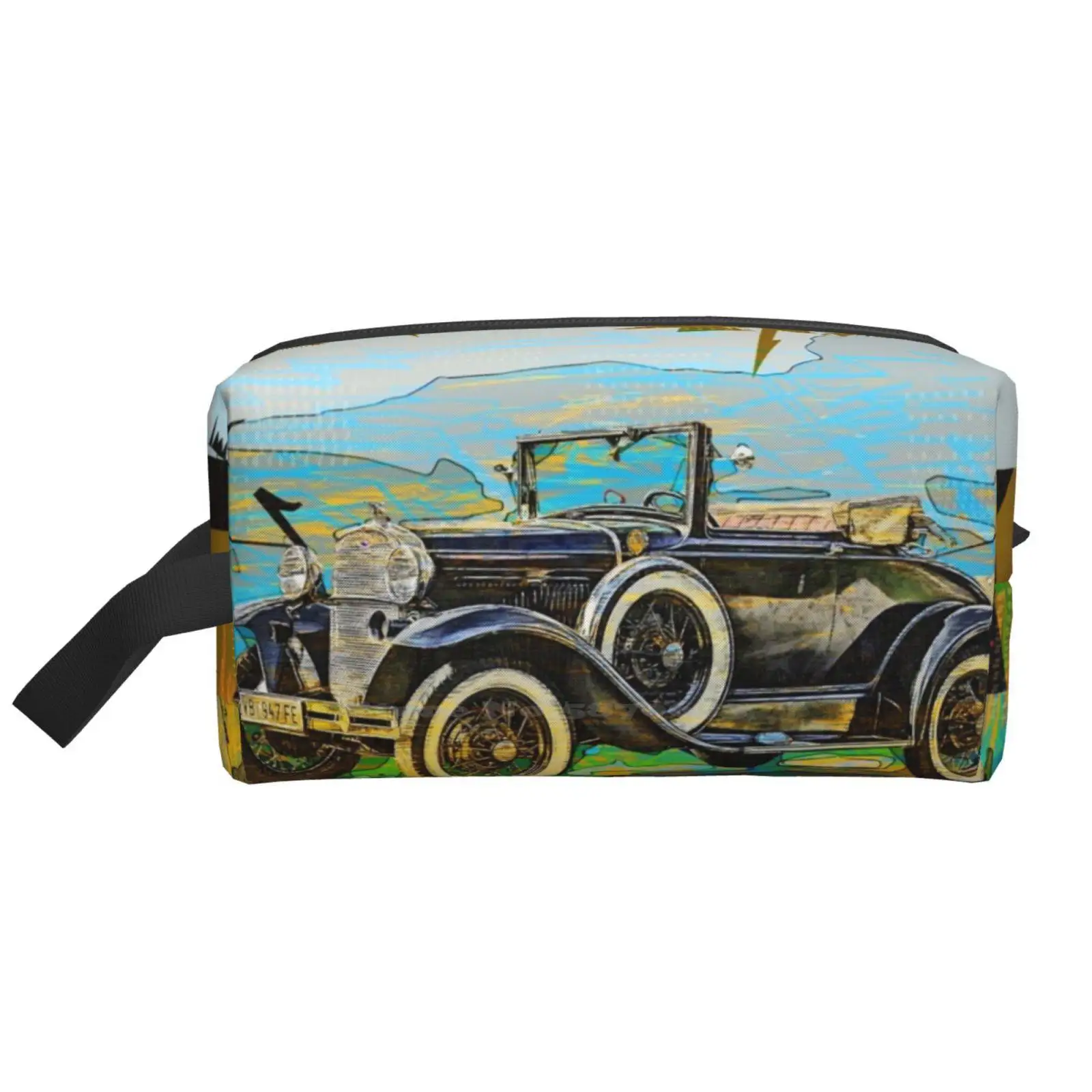 

Сумка для хранения в винтажном стиле, для ванной и путешествий, спортивный автомобиль большого размера, Винтажный Вид 2 Cv, Bugatti La вопрос Est