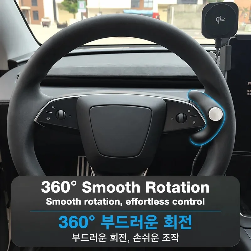 Фото Для Tesla New Model Y Juniper Model 3 Highland 2025 2026: ручка-усилитель рулевого колеса, аксессуары для безопасности автомобиля. №2