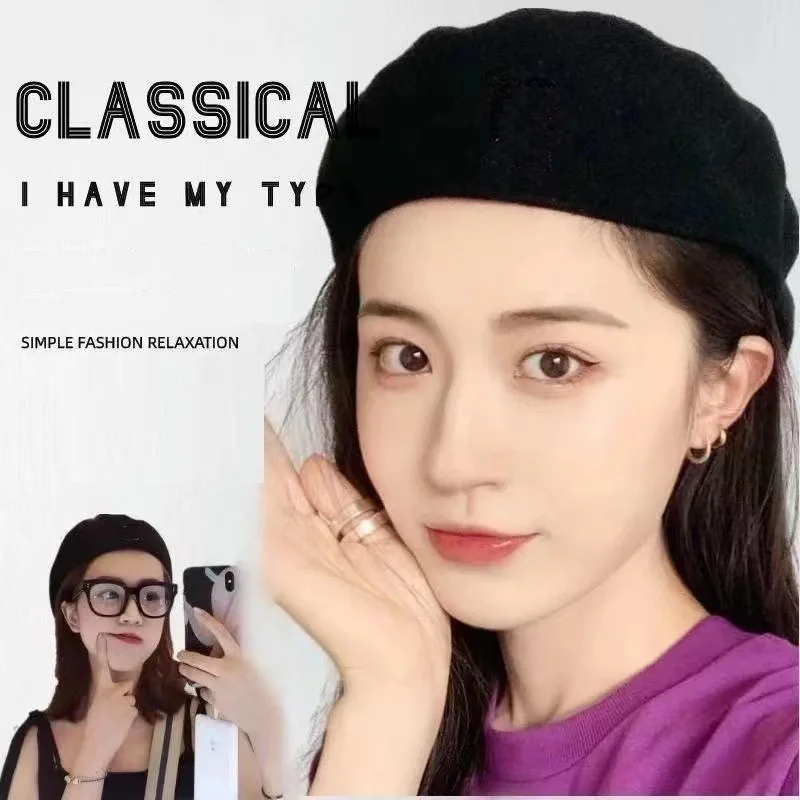 

2022 New Arrival Men Women Caps Beret Girl Casquettet French Artist Wool Beanie Hat Vintage Plain Elegant Hotsales Freeshipping
