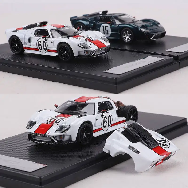 Фото Модель автомобиля Ford GT40 из литого под давлением сплава, масштаб 1:64, подарок для друзей на особых случаях, предмет коллекционирования для взрослых, украшение для дома. №2