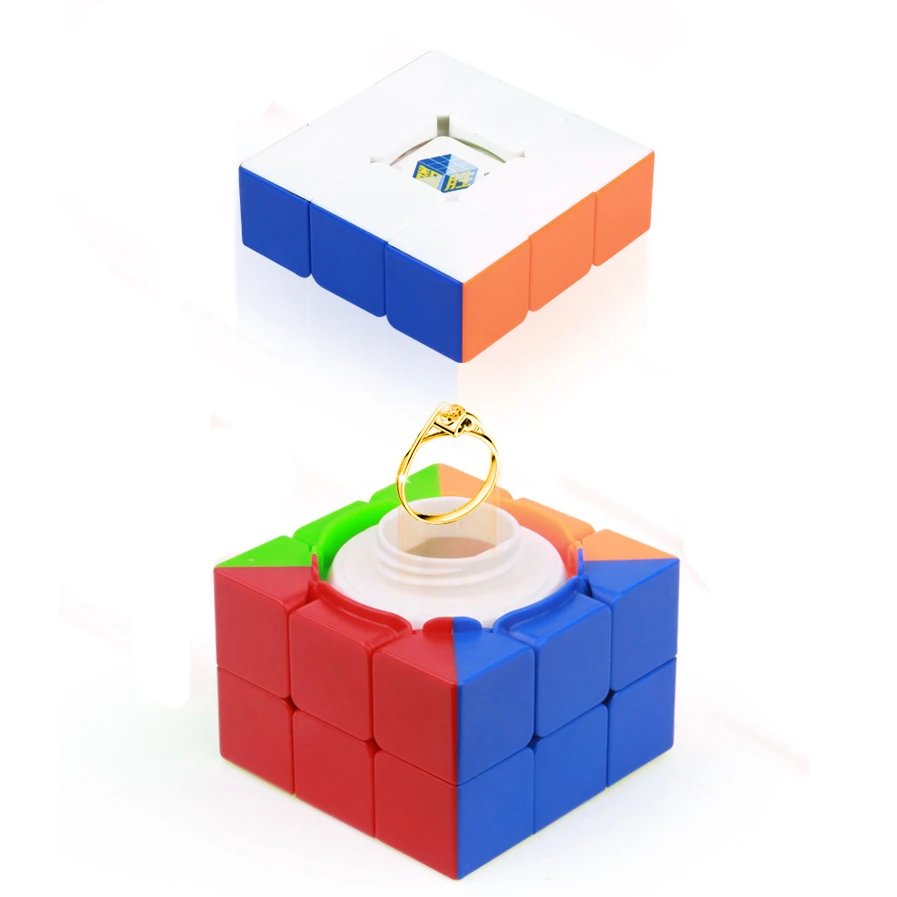 Creative Rubik's Cube Hidden Safe Magic Speed Cube Secret Compartment Stash Box Jewelry Change Secret Storage Safe Holiday Gift