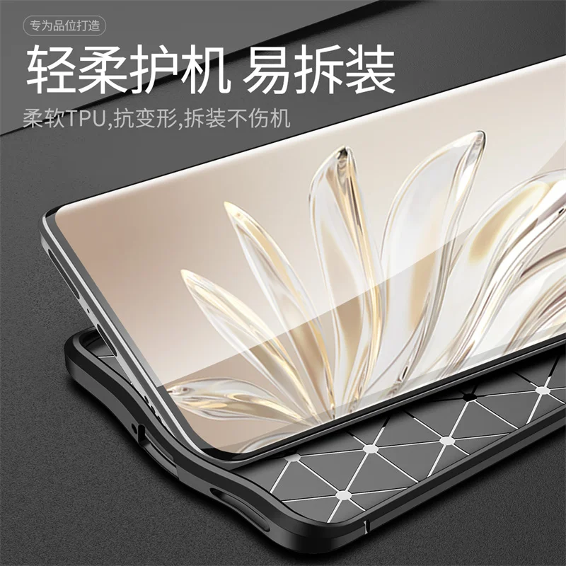 For Honor 70 Pro Case For Honor 70 Pro Cover Shockproof TPU Soft Leather Style Protective Phone Shell Bumper For Honor 70 Pro