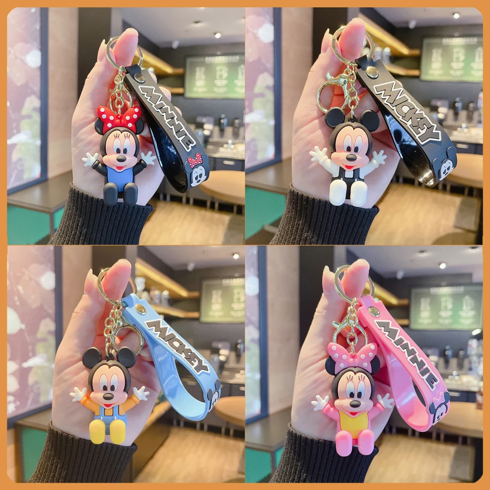 

Disney Mickey Mouse Anime Figure Mickey Mouse Cartoon Keychain Minnie Mouse Car Keychain Accessory Pendant Backpack Decoration