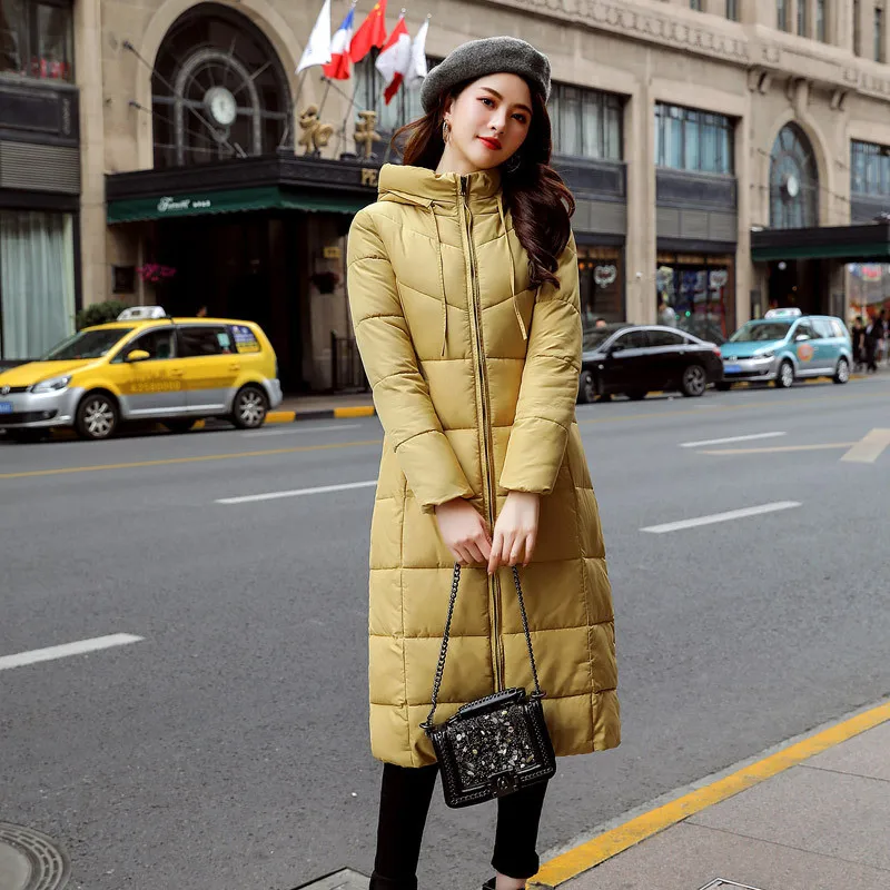 Winter Down Coat Women 2021 Cotton Coat White Jackets Long Parka Oversize Korean Fashion Clothing Warm Jacket Feminina Parkas